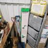 Shovels, electric string trimmer, step ladder