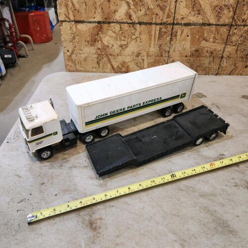 Metal transport truck w extra trailer