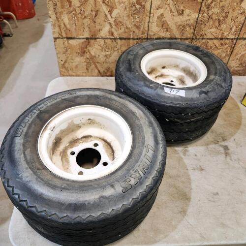 2 18x8.50-8 wheels