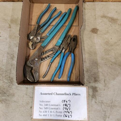 Assorted channellock pliers