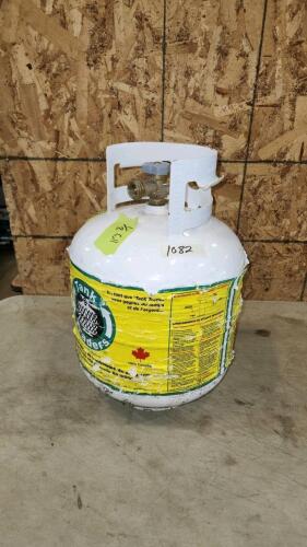Half full bbq tank