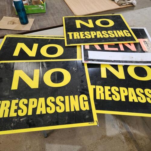 Plastic signs