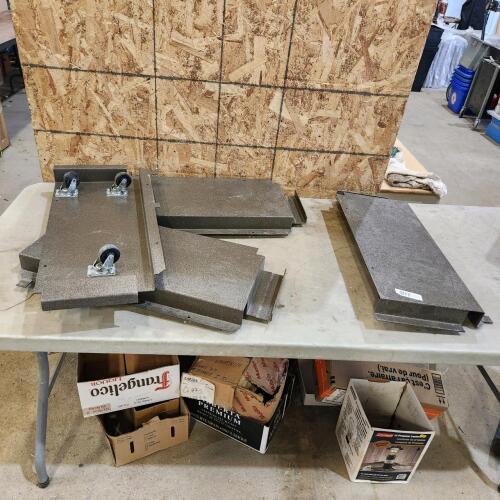 10"x23" Metal rolling carts