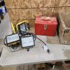 Halogen work lights & toolbox