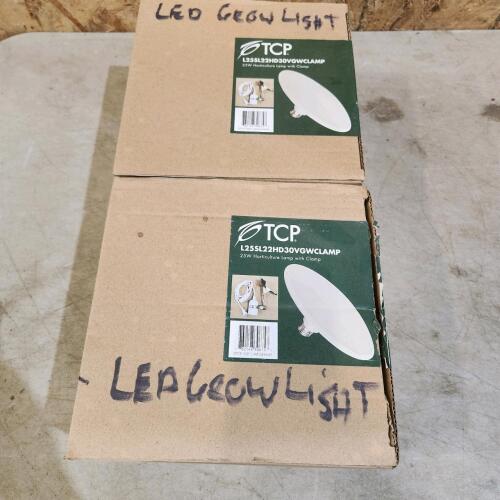 2 New LED 25w grow lights w clamp