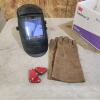 Auto darkening welding helmet & gloves