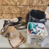 Nail aprons, part cans of cleaners