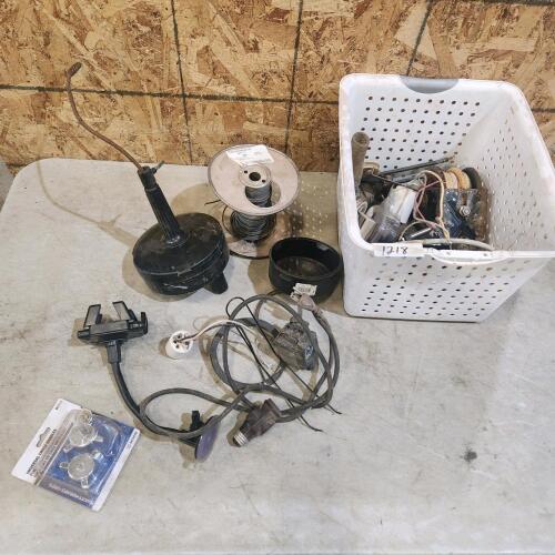 Drain snake, various items