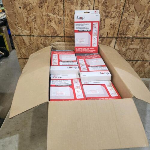 Large case of duop reusable cleaning pads