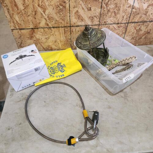 LED garage light, bike lock, etc.