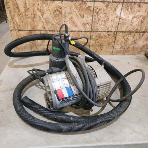 Sump pump, air compressor