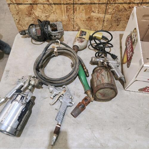 Propane torch, drills, paint sprayers
