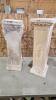 2 29" plaster pedestals