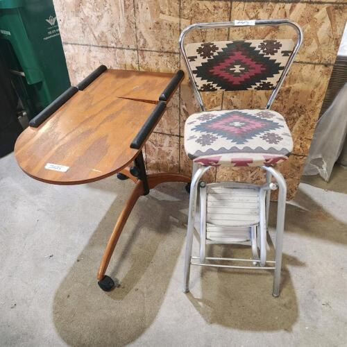 High chair, adj height table