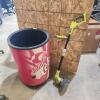 Rolling cooler w damage, ryobi trimmer tool only