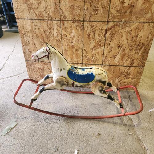 Vintages metal rocking horse