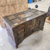 Hand carved wooden chest 40"L 21"W 24"H