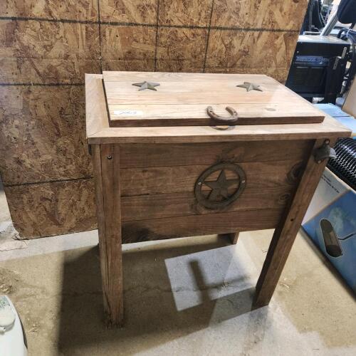 Wooden cooler 27"L 18"W 32"H