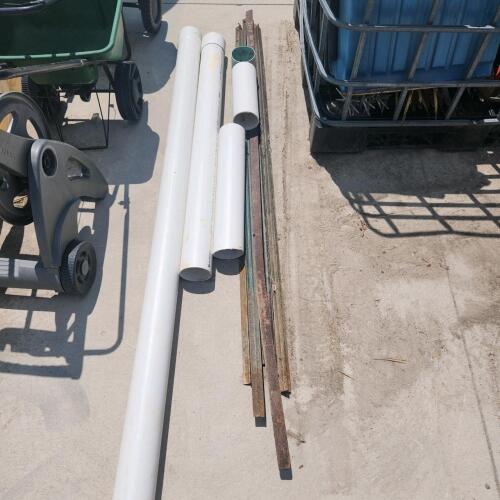 6' T bar stakes, sewer pipe