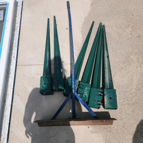 4" Post stands, scraper