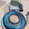 Plasic pet penning, snow fence, garden hoses, 1" pex & plastic lines, fencing