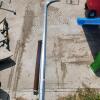7' Overhead door track and spring