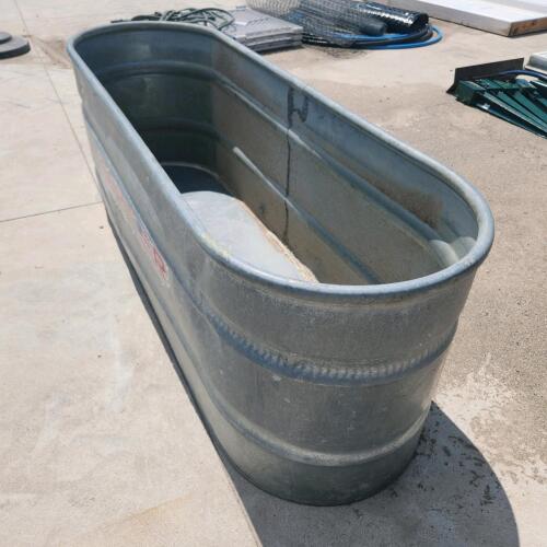 Galvanized water trough 69"L 22"W 24"H