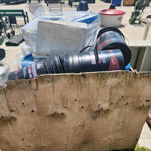 Empty oil pails
