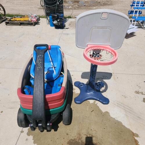 Wagon, swings, etc.