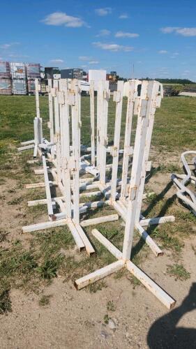 58" freestanding metal uprights