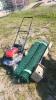 Lawn mower as is, 2 12'x5' chain link fences, bird house