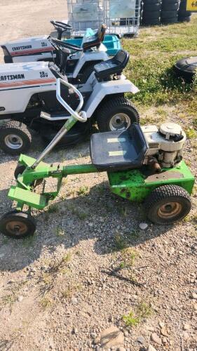 Riding mower no deck as is