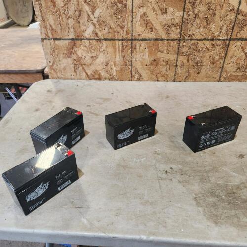 4 Good 12V batteries for toys 6"L 2.5"W