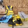 Various sized life jackets