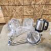 3 New stainless strainers, electric kettle