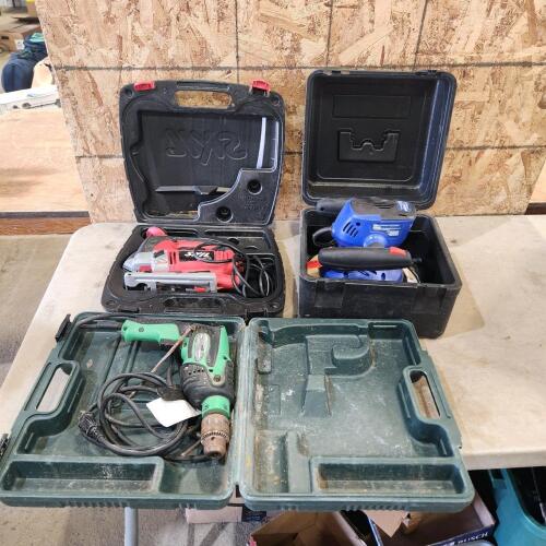 Jigsaw, buffer, hammer drill