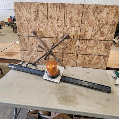 Wheel wrenches, light bar strobe light