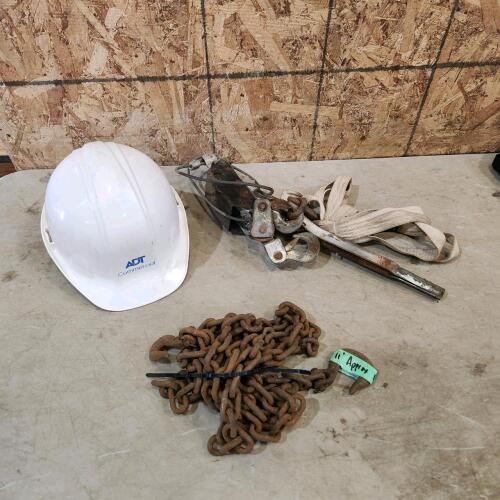 Hard hat, come along, 1/4"x11' chain