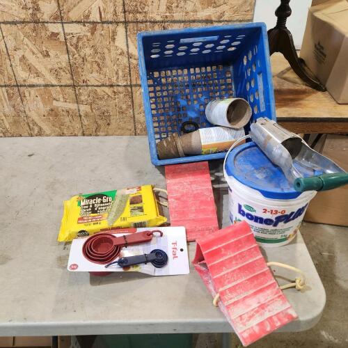 Garden fertilizer, etc.