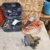 4.5" Vice, trouble light, sander
