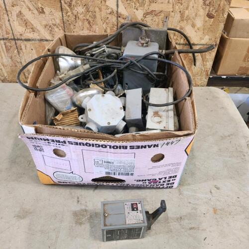 Timers, reversing switch, vatious electrical items