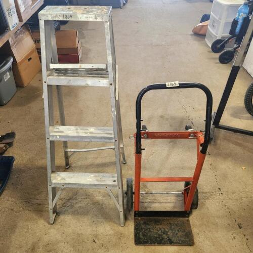 Dolly cart, 4' alum ladder