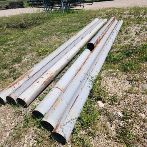 6- 20' 8" steel pipes, 1- 12' 8" pipe