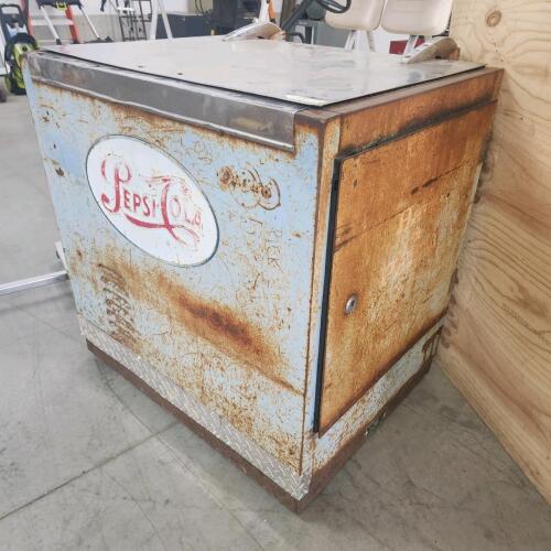 Pepsi cooler as is 36"L 27"W 37"H