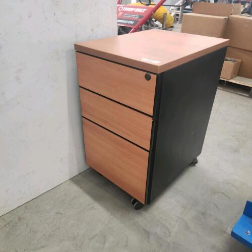 Rolling filing cabinet 16"W 22"D 28"H