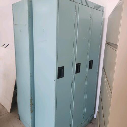3 Section storage locker 36"W 18"D 76"H