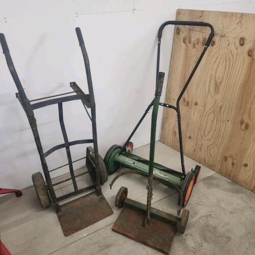 Torch cart, dolly cart, reel mower