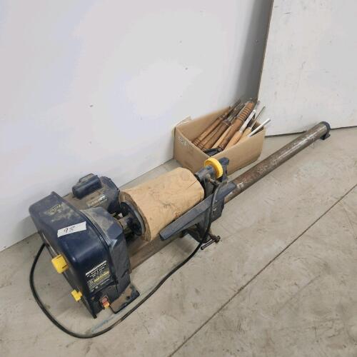 Mastercraft 37" wood lathe w chisels