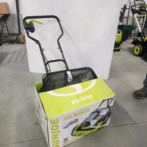 Unused 24V reel mower w battery & charger