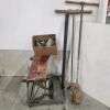 Post hole diggers, folding saw stand, lights
